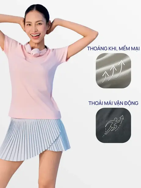 Áo Phông Thể Thao Nữ Thông Thoáng, Năng Động