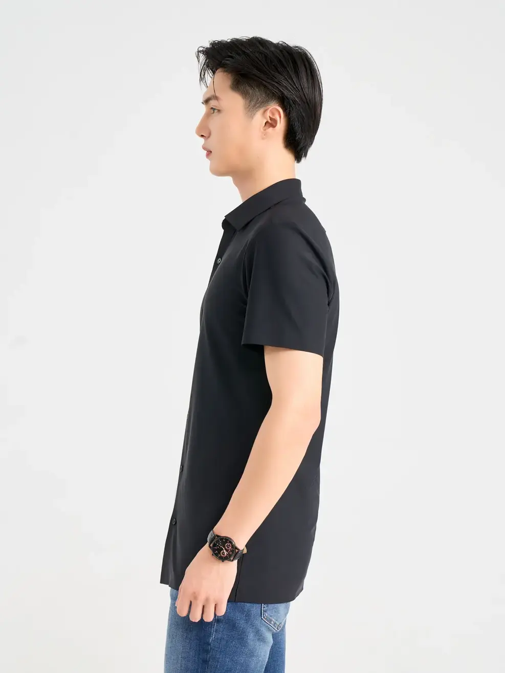 Sơ Mi Cộc Tay Nam S.cool - Đen - M