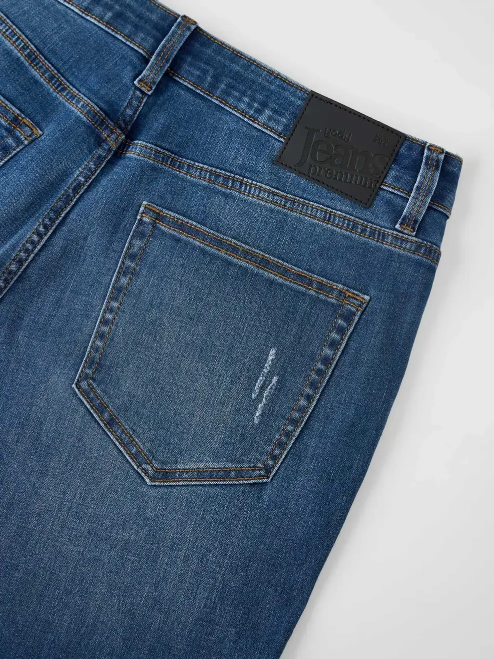 Quần Jeans Nam Baggy Mài Xước - Màu chàm 002 - 28