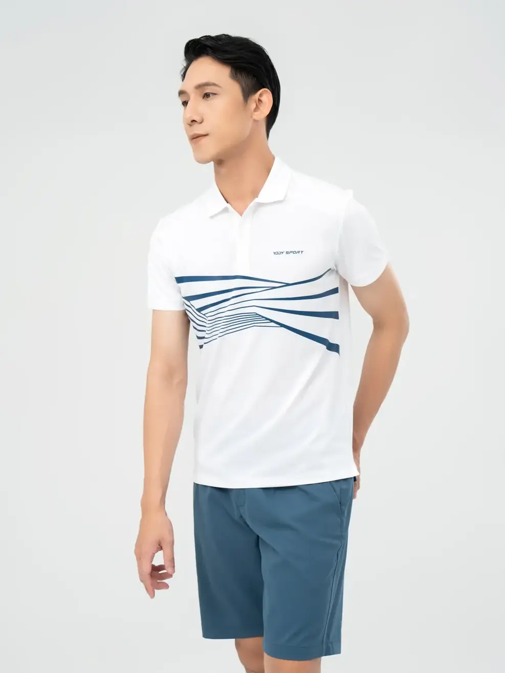 Polo Nam Yody Sport - Trắng - L