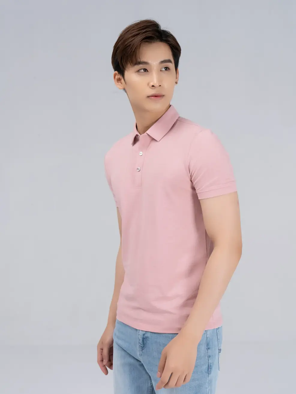 Polo nam modal - Hồng - 3XL