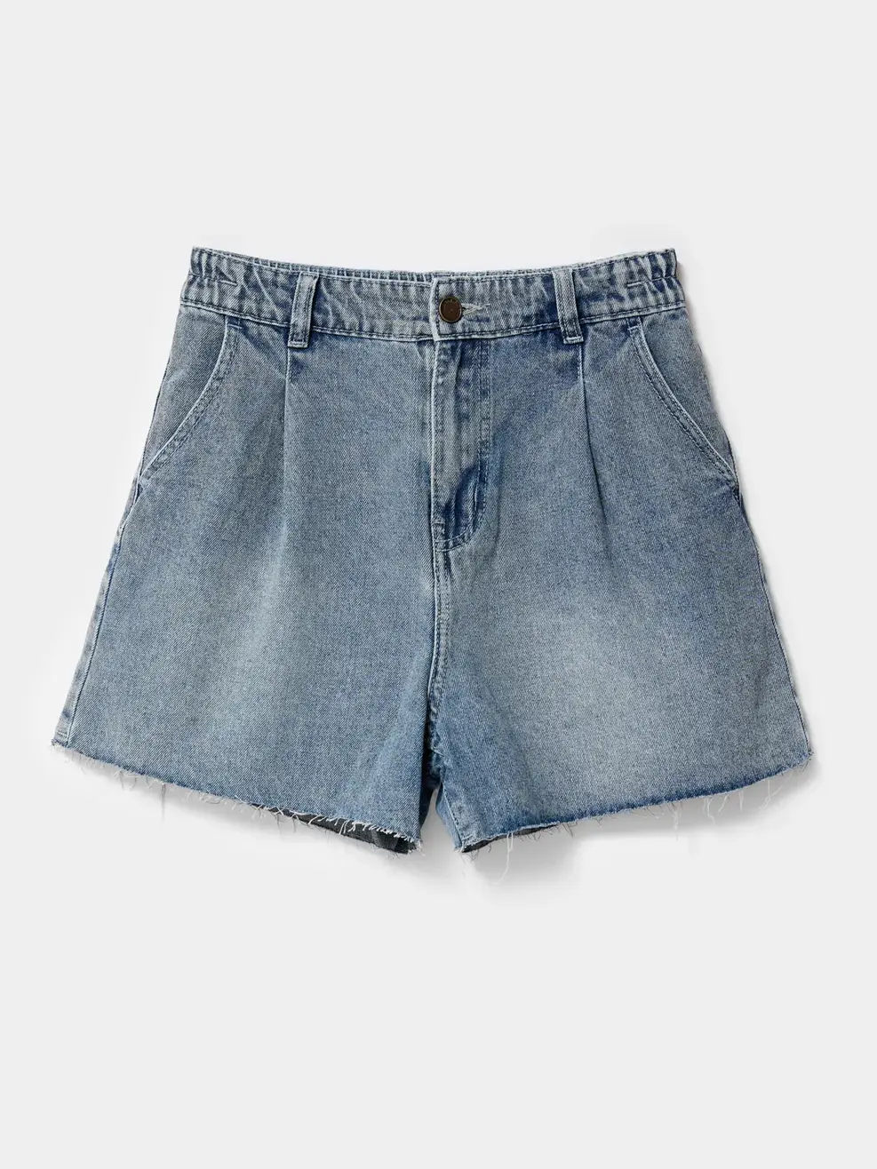 Sooc Jeans nữ xếp ly túi chéo - Xanh nhạt - 25