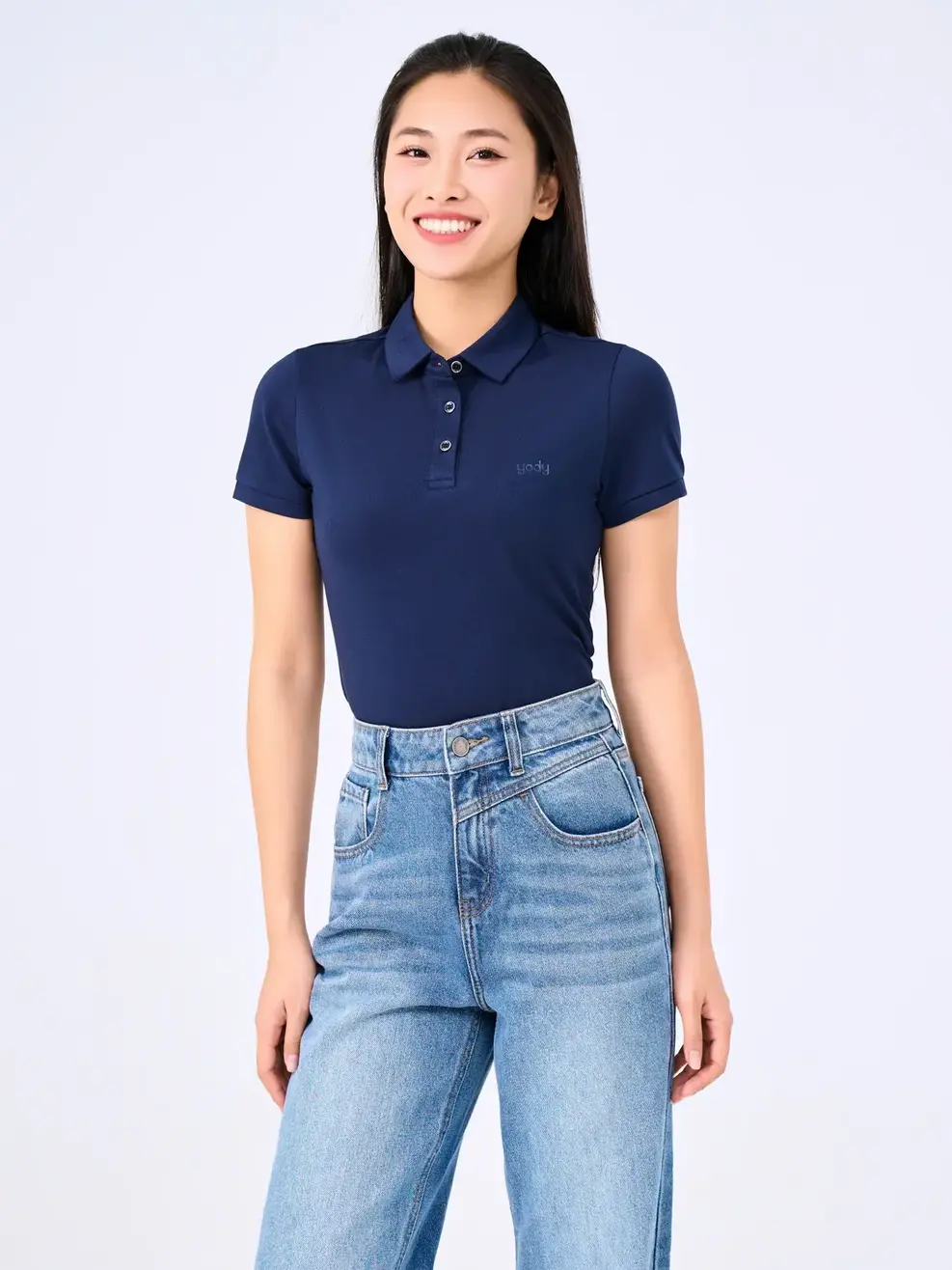 Polo Nữ Gia Đình - Navy - M