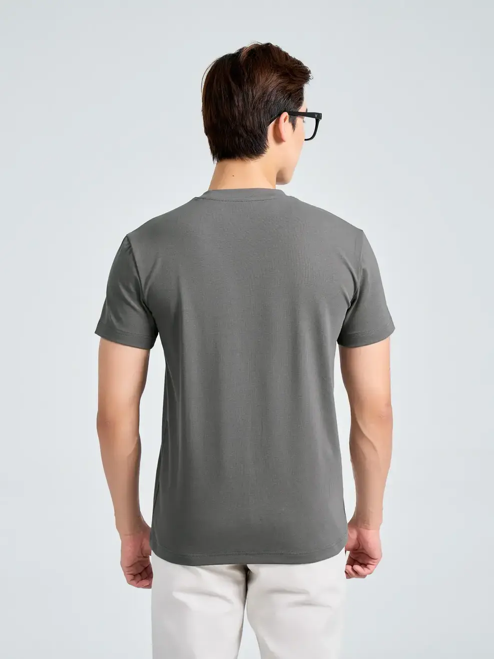 Áo Phông Nam Slimfit Thun Rib Cotton Mềm (TSM7188) - Than chì 007 - 2XL