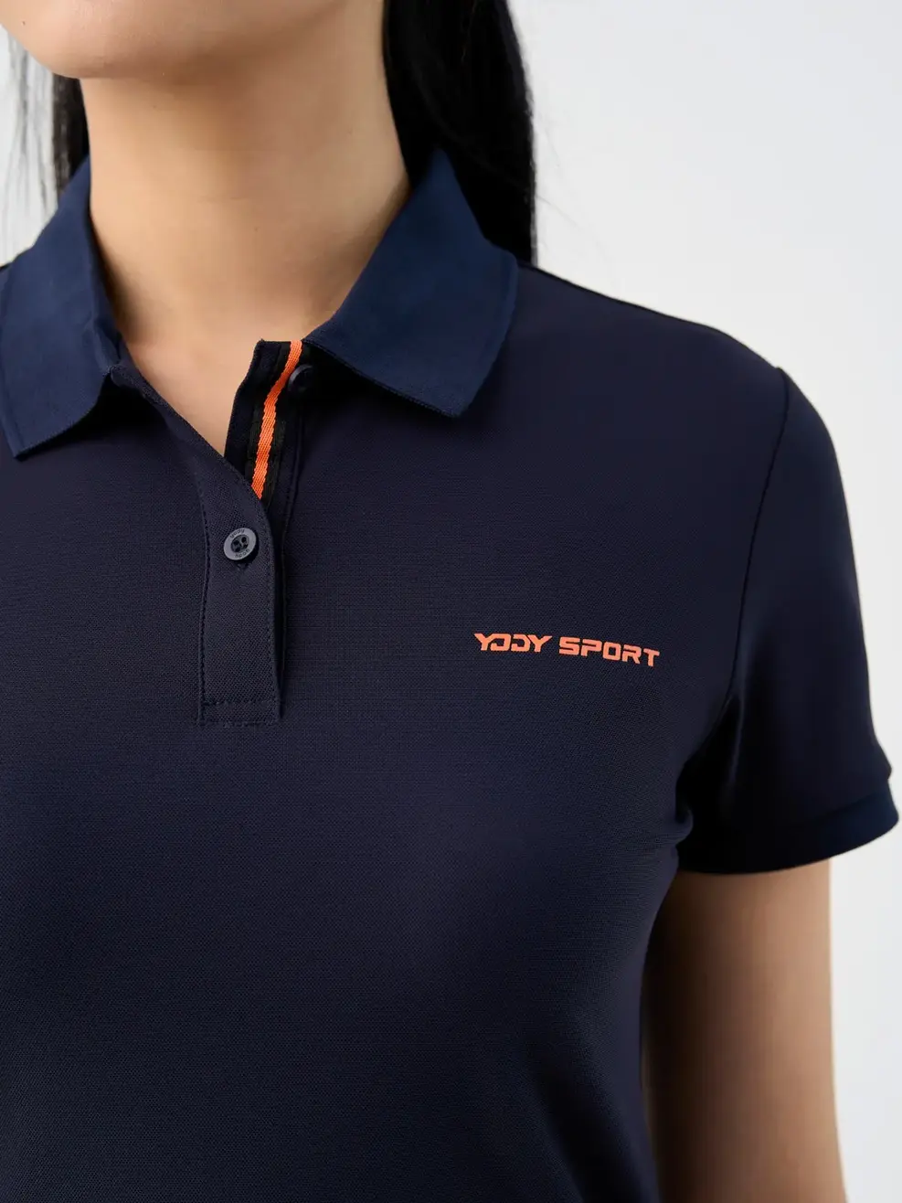 Polo Nữ Yody Sport Phối Nẹp - Tím than - S