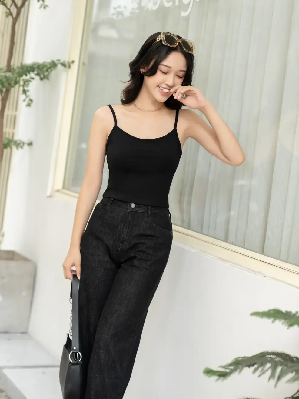 Áo 2 dây nữ cá tính - Đen - S