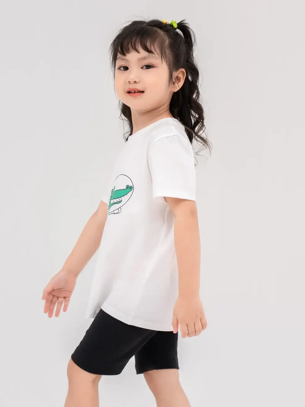 T-shirt Kid In Cá Sấu Thủy Thủ - Trắng - 2
