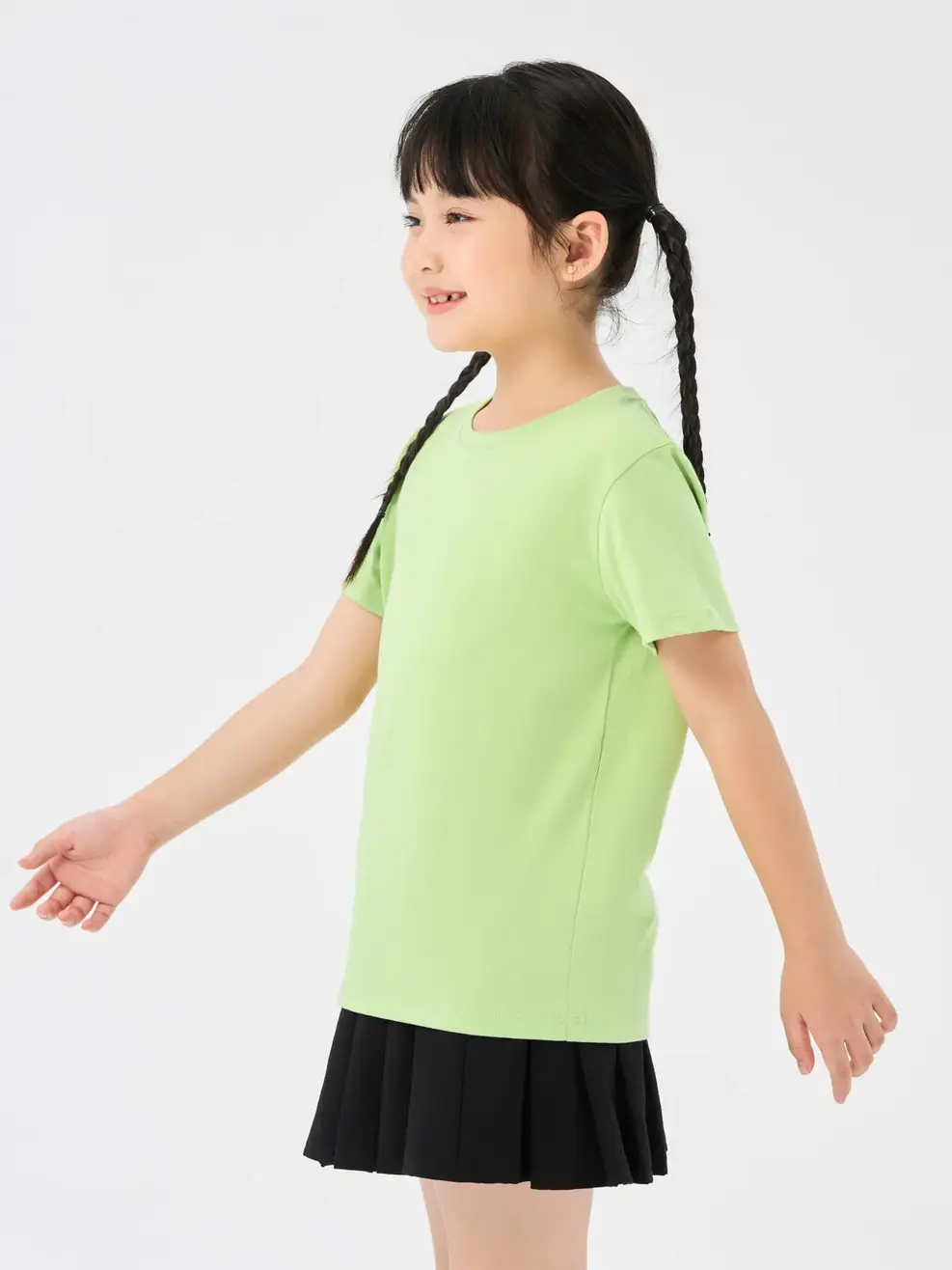T-shirt Kid Bé Cơ Bản Cotton Usa - Xanh chuối - 2