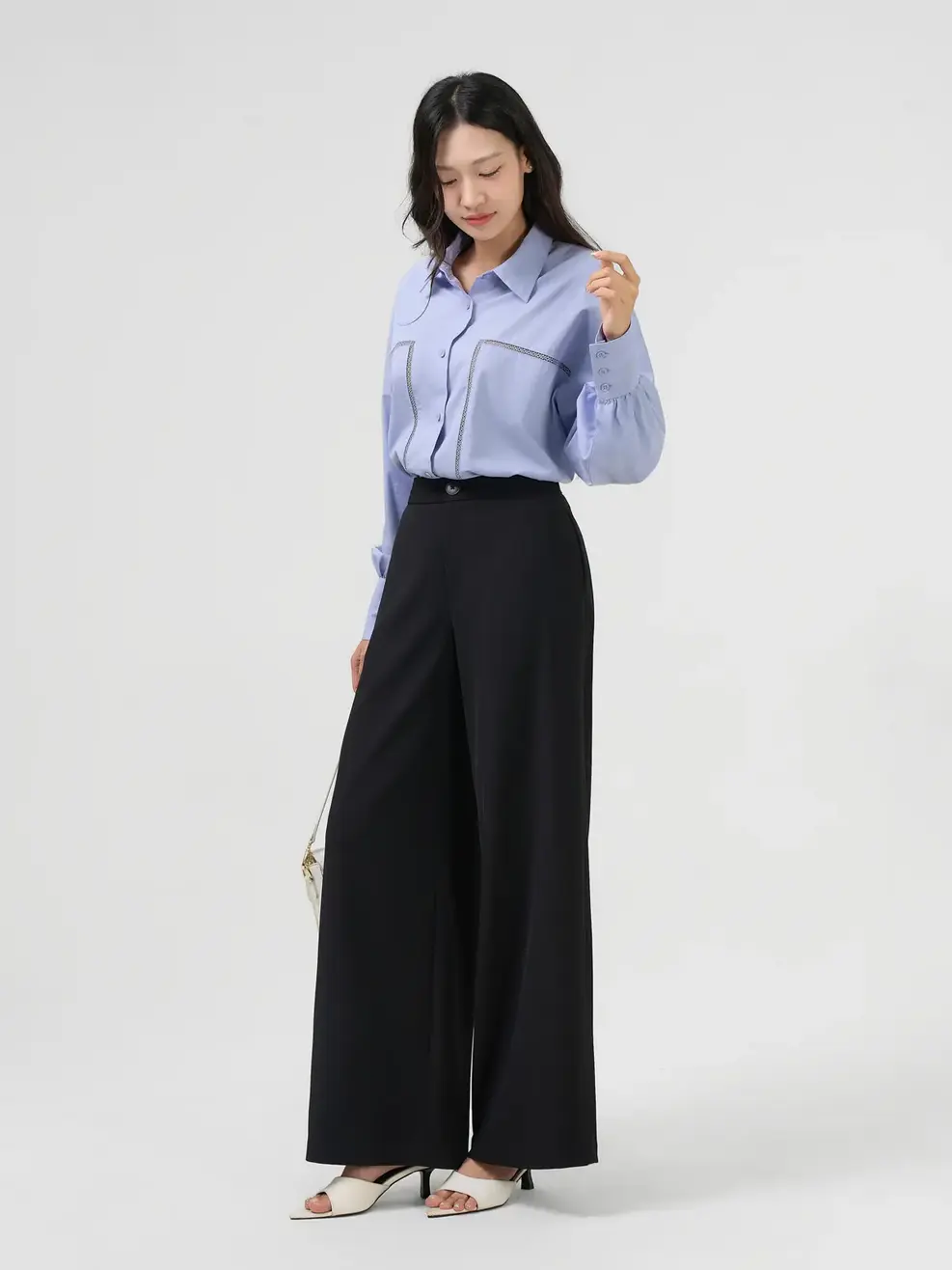 Quần Dài Wide Leg - Đen 001 - M