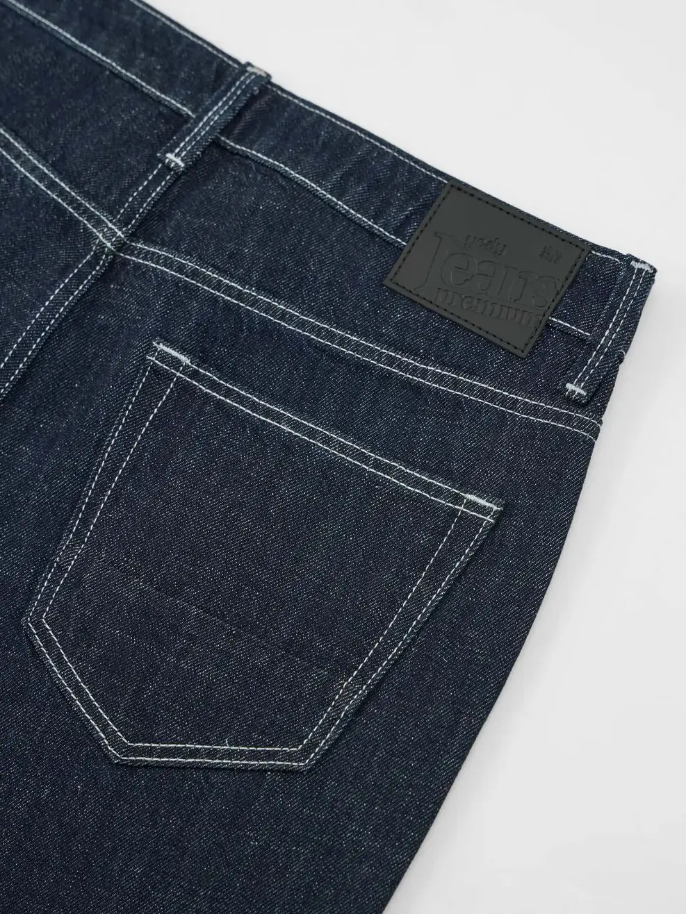Quần Jeans Nam Gai Xanh Regular - Màu chàm 001 - 28