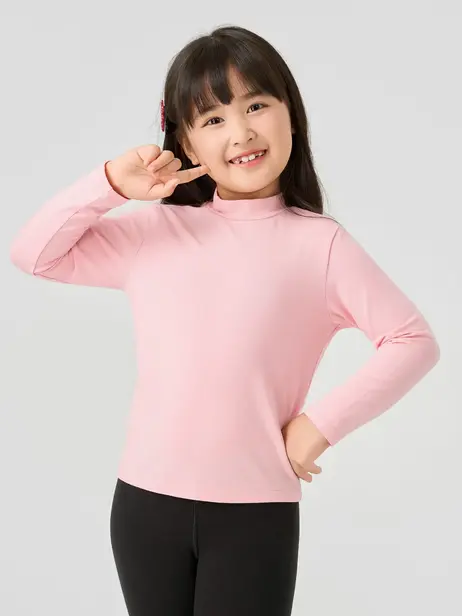 Áo Phông Dài Tay Kids Giữ Nhiệt Bamboo Cổ 3cm
