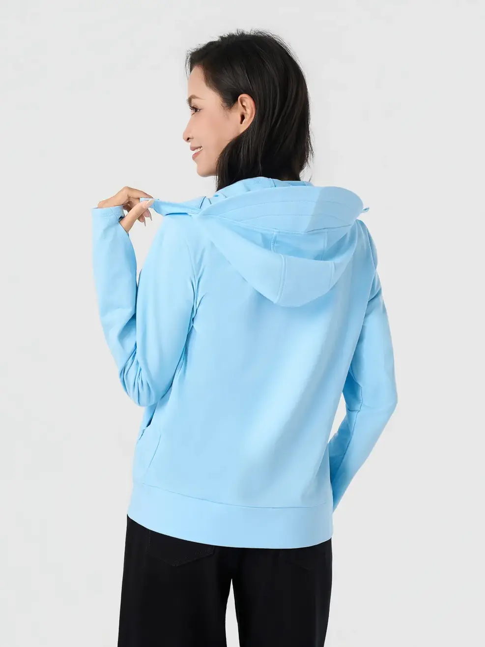 Áo Khoác Chống Nắng Nỉ Dày Dặn - Xanh Da Trời 240 - S