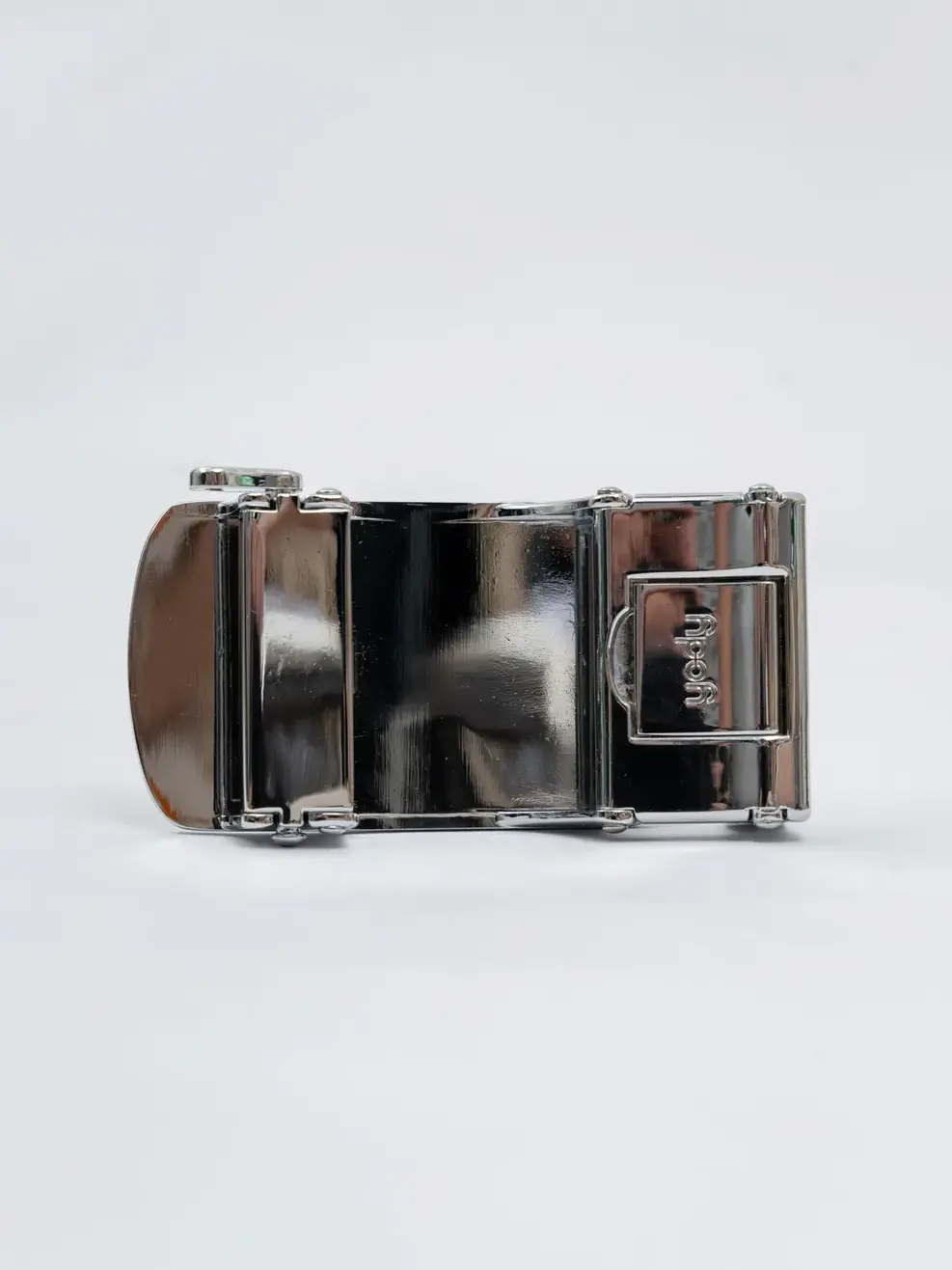 Mặt thắt lưng tự động bóng kính viền xám đậm