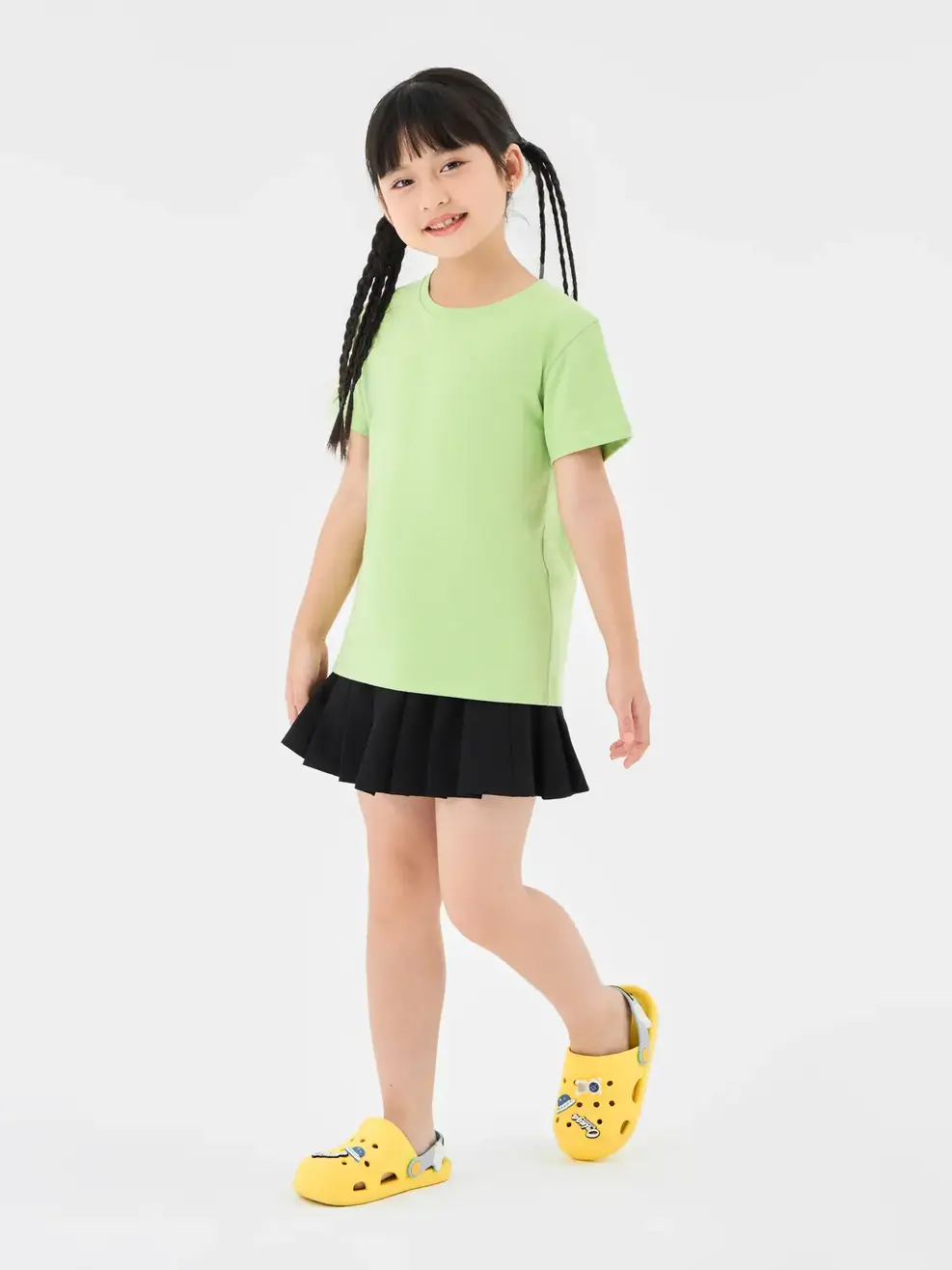 T-shirt Kid Bé Cơ Bản Cotton Usa - Xanh chuối - 2