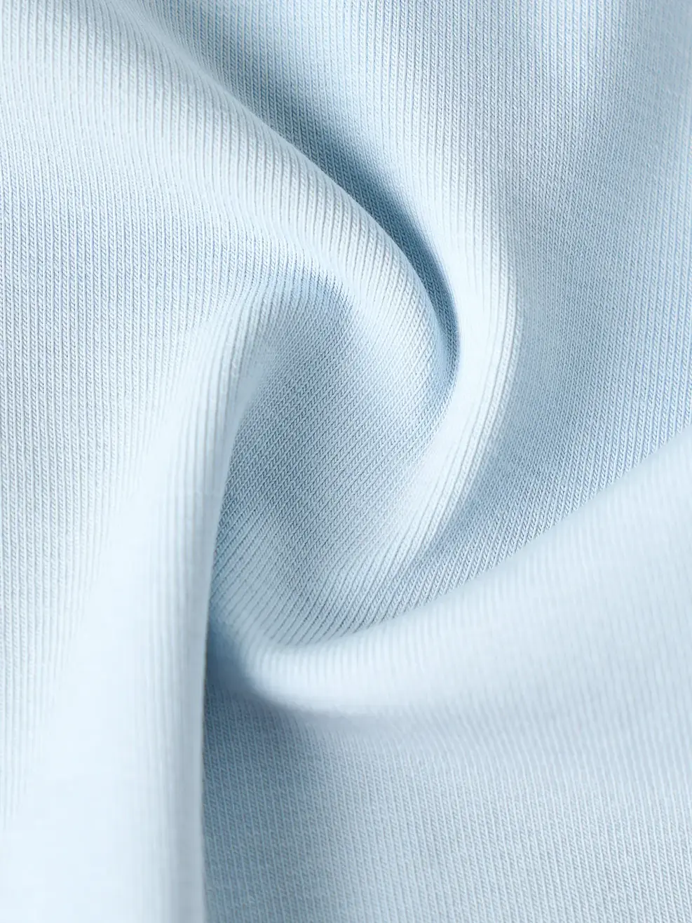 Áo Phông Nữ Slimfit Thun Rib Coton Mềm - Xanh Blue 131 - S