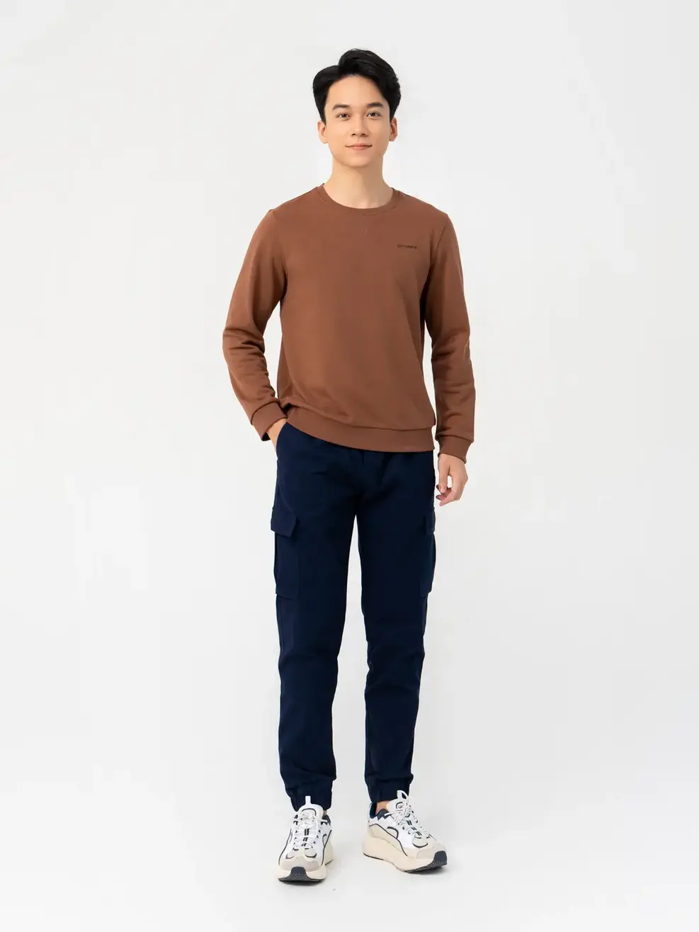 Áo Thun Đông Nam In Chữ City - Nâu - M