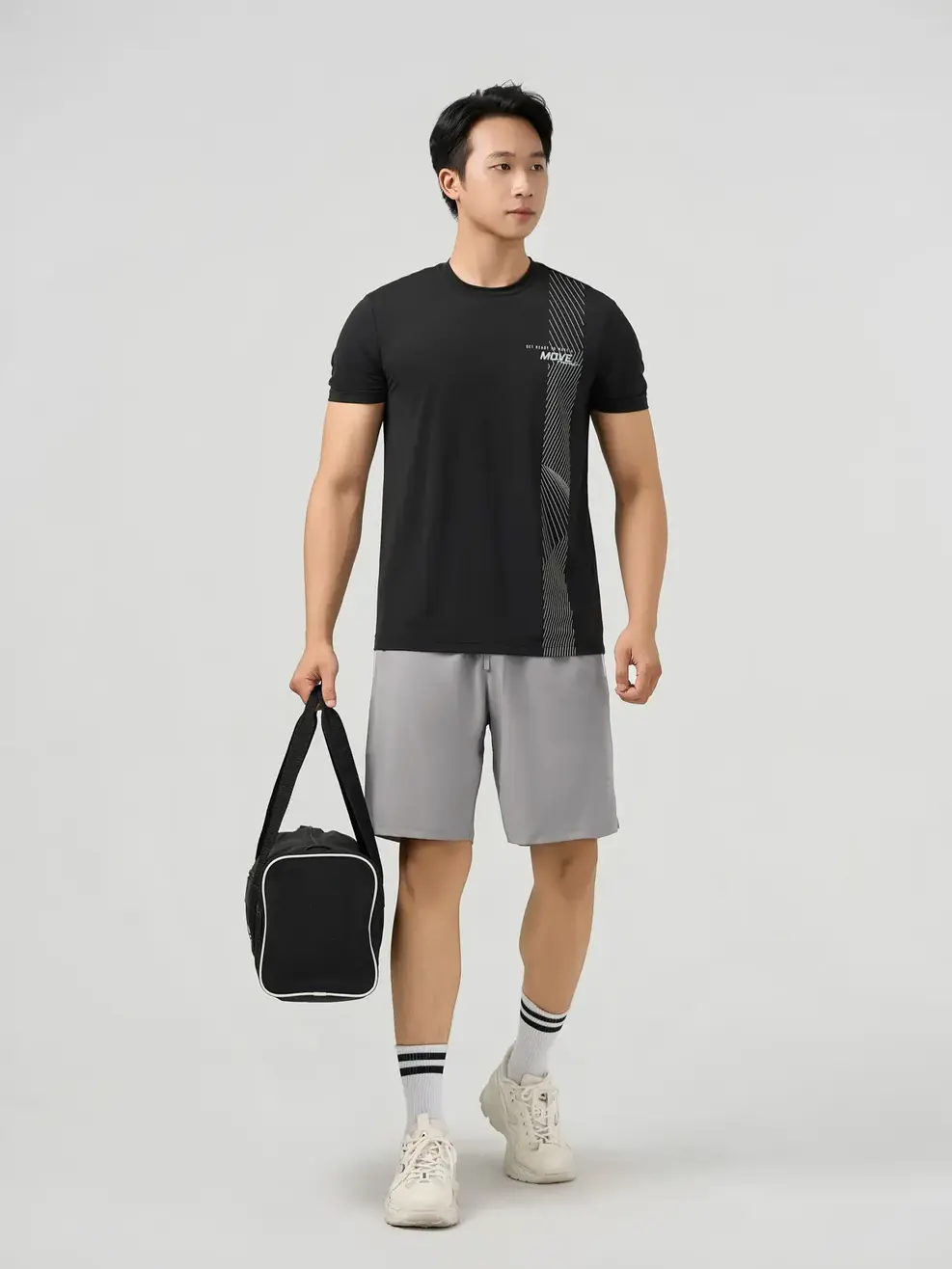 Quần Shorts Nam Yody Sport Ép Seam Túi - Xám 040 - 29