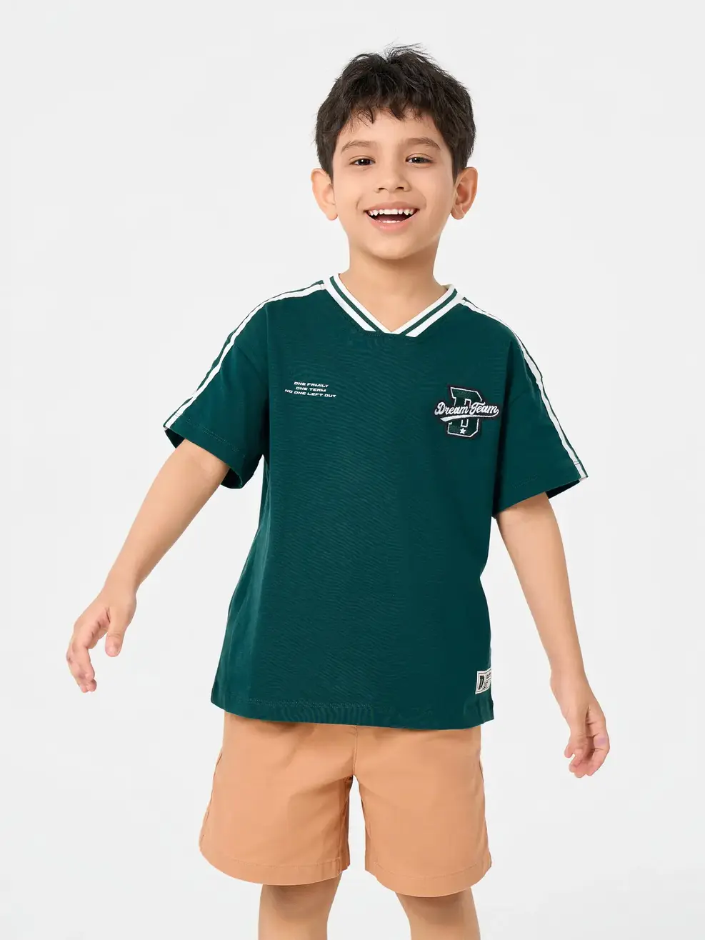Áo Phông Cổ Tim Dream Team - Xanh lá 042 - 98