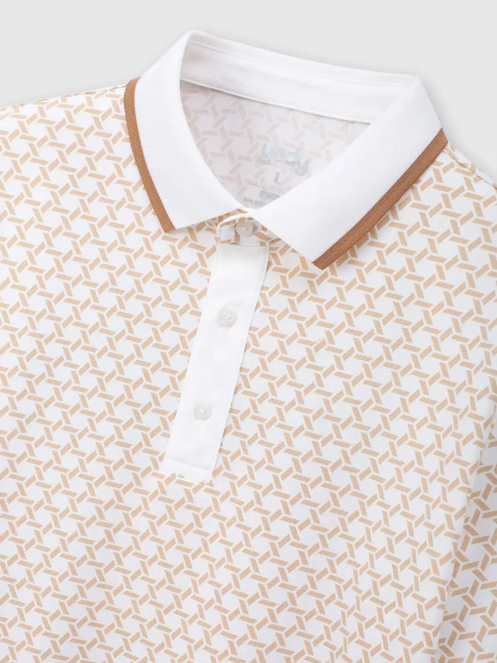 Áo Polo Hoạ Tiết In Tràn - Hoạ Tiết Be 004 - S