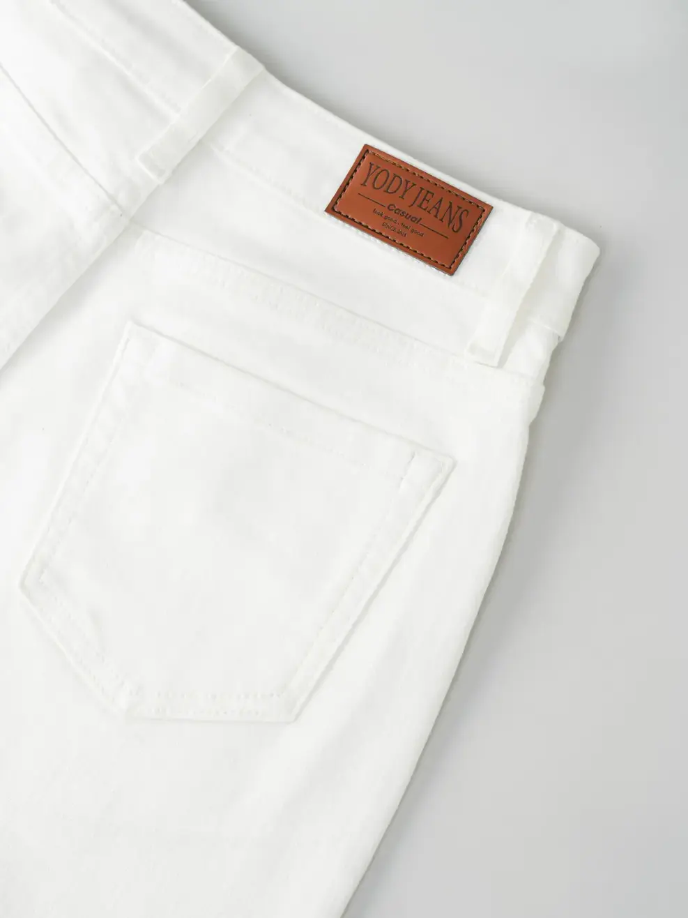 Quần Jean Nữ Baggy Bổ Túi - Trắng - 25