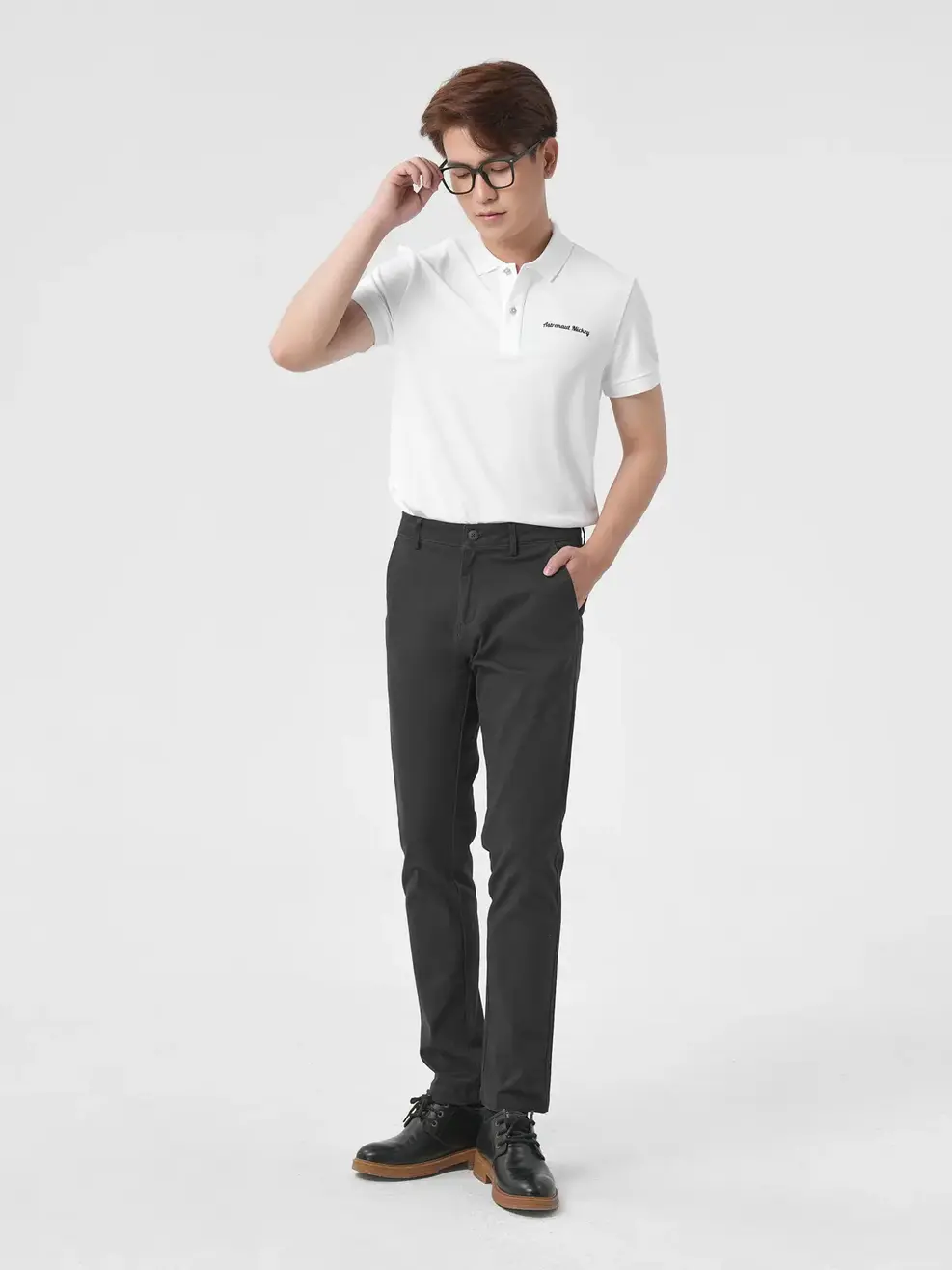 Quần Kaki Nam Slimfit - Đen - 33