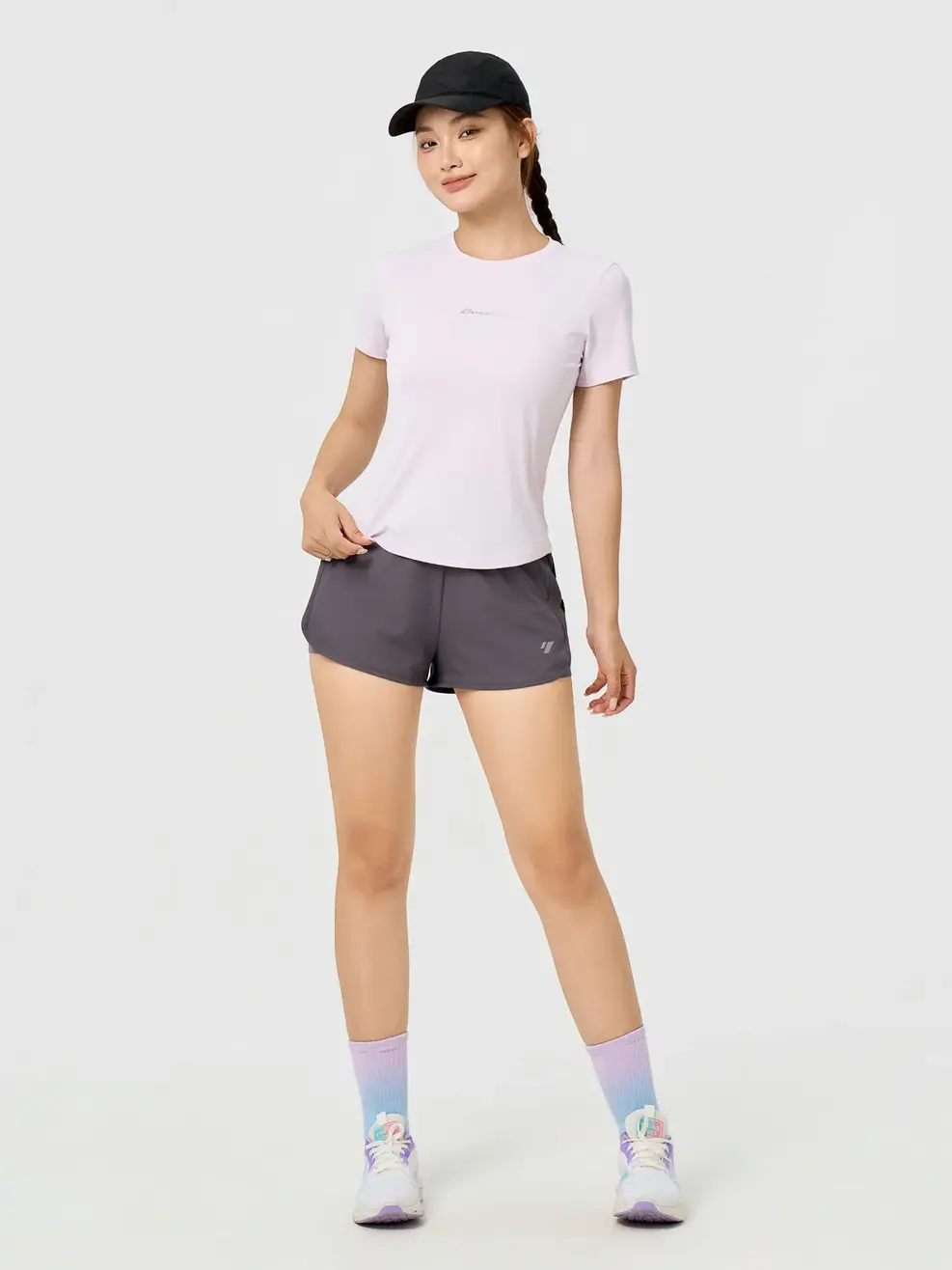 Quần Shorts Thể Thao Siêu Nhẹ 2 Lớp - Than chì 002 - S