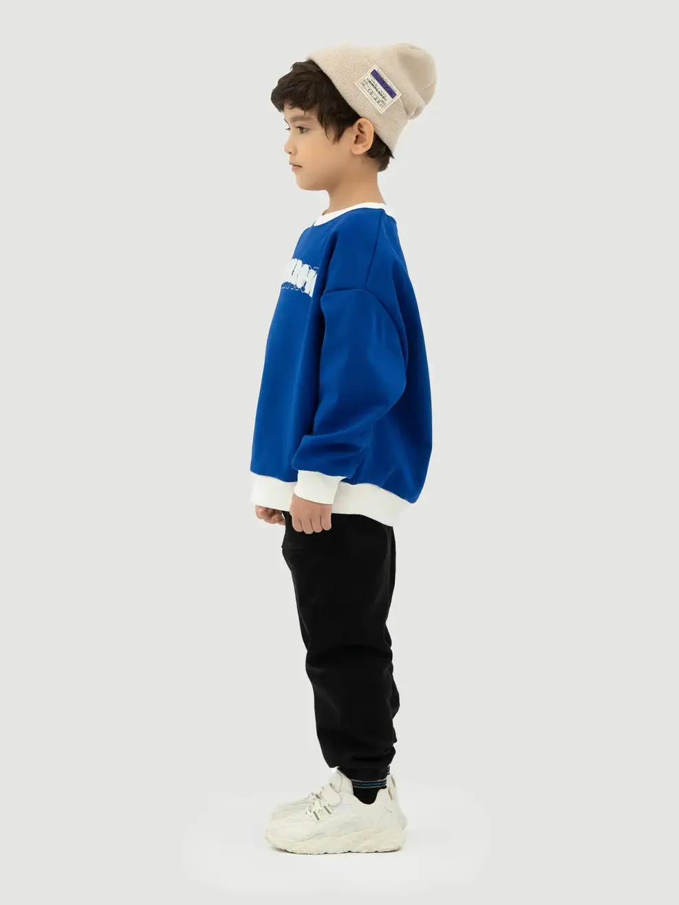 Áo Nỉ Trẻ Em Thêu Chữ Tomorrow - Xanh coban - 2