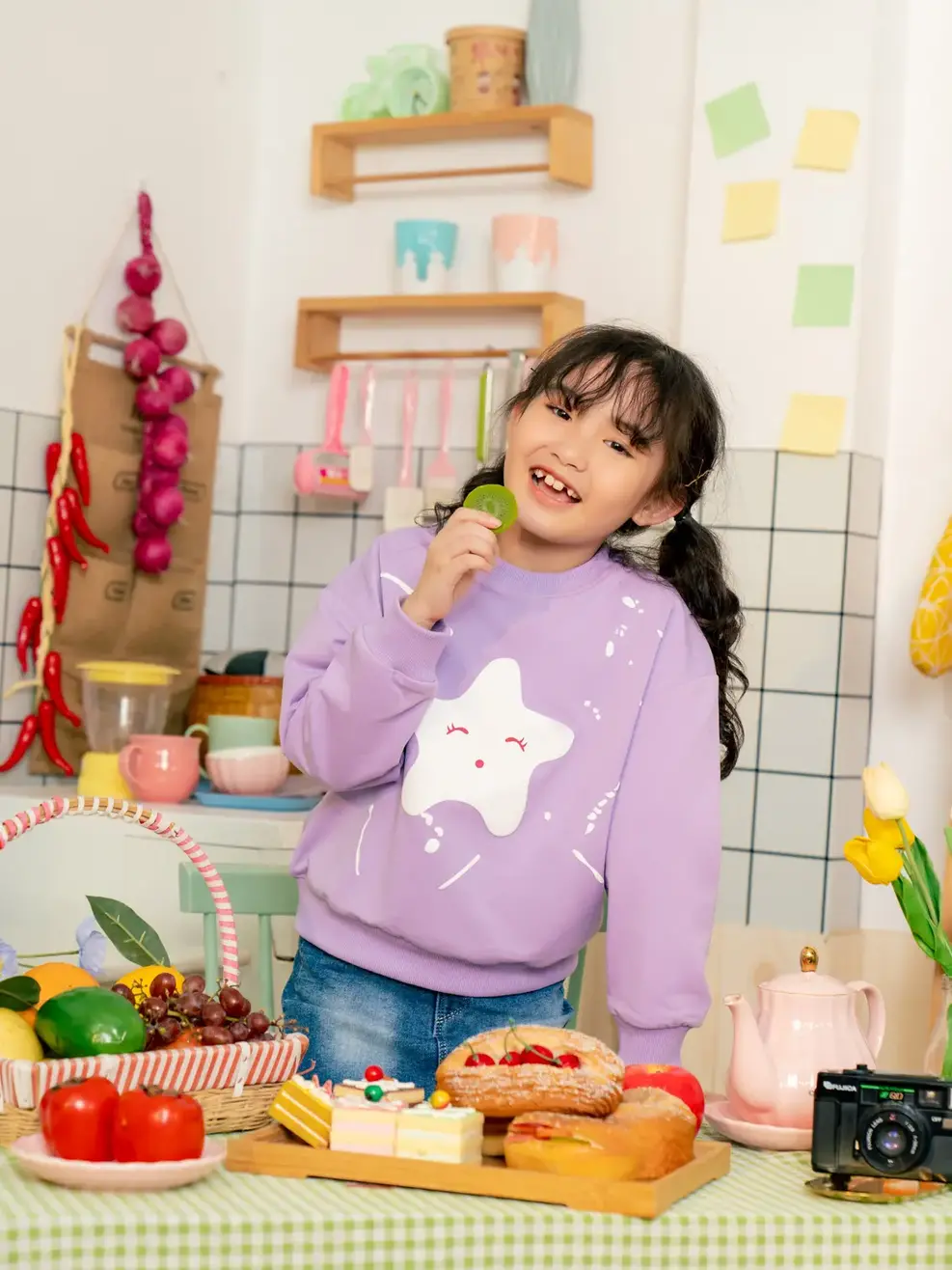 Áo trẻ em in ngôi sao - Tím - 2