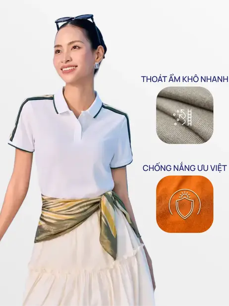 Áo Polo Phối Dây Dệt Năng Động