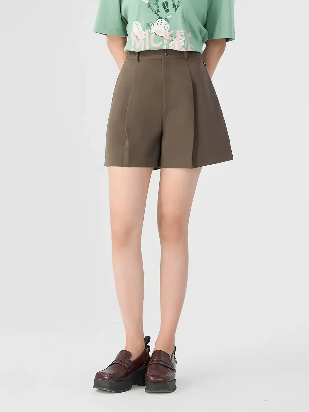 Quần Shorts Nữ Form Rộng (QSN7008) - NÂU ĐẬM 03 - S