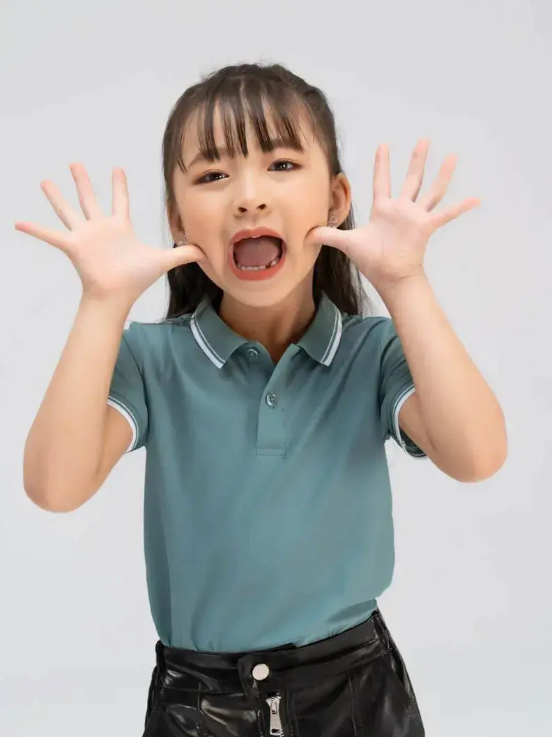 Polo kid airy cool bo kẻ - Xanh lục - 2