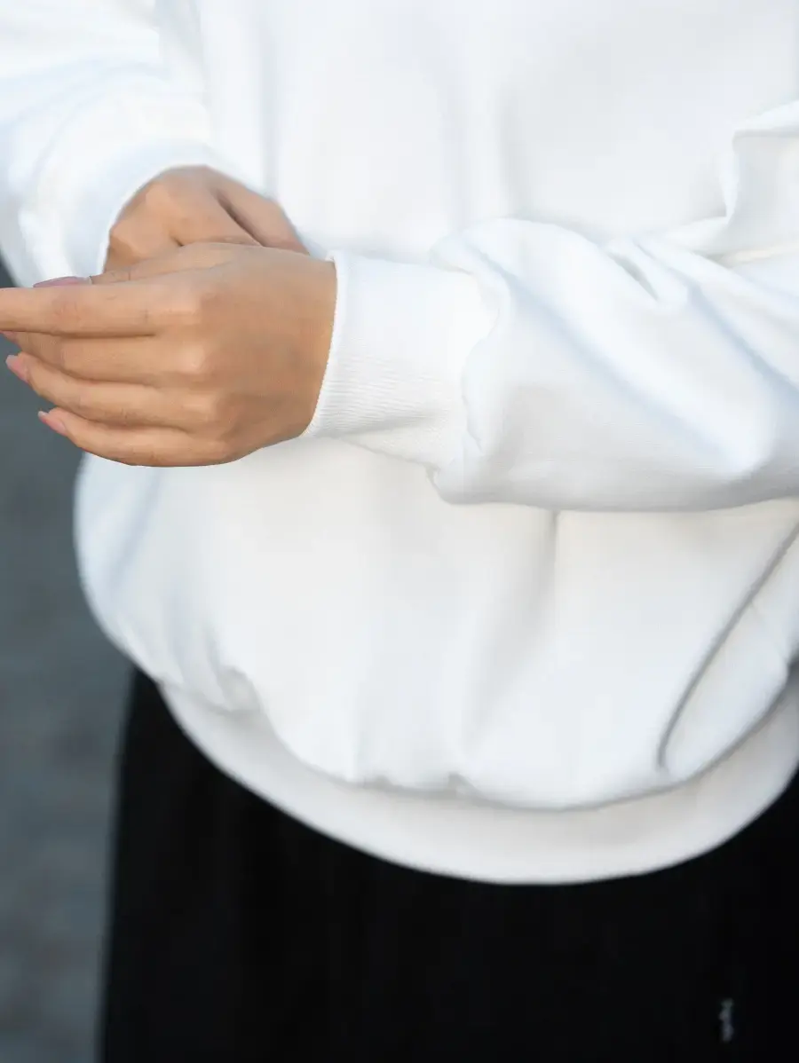 Ảo thu đông nữ thêu trái tim - Trắng - S