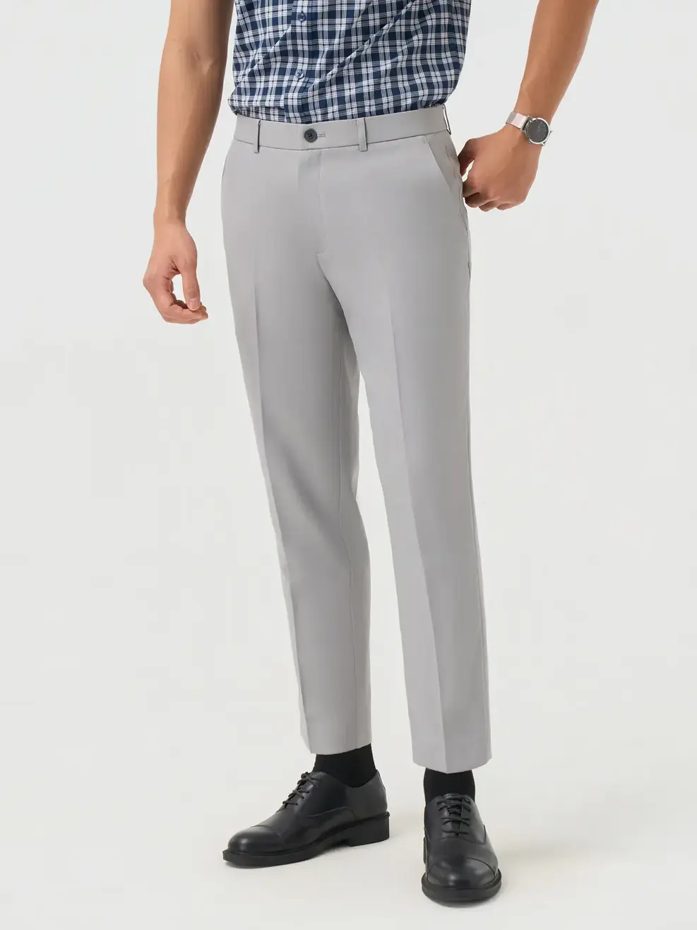 Quần Âu Nam Nano Ngang Mắt Cá Chân - Xám 060 - 29