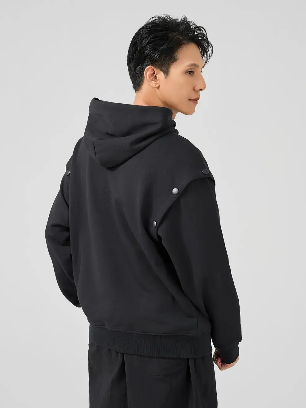 Áo Hoodie Yoguu Tay Tháo Rời - Đen - 0