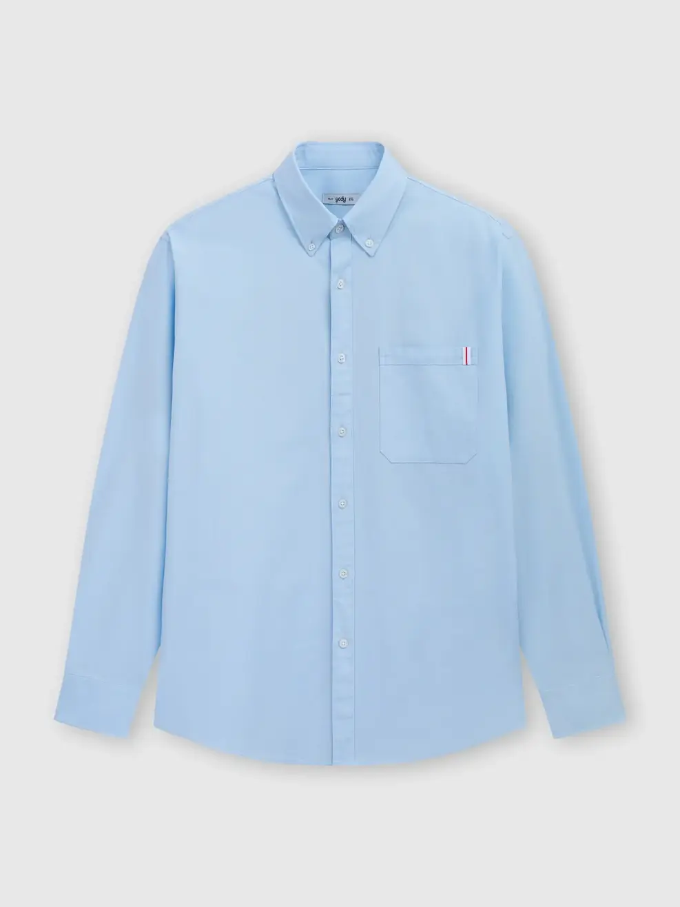 Áo Sơ-mi nam oxford dài tay phối túi - XANH 012 - M