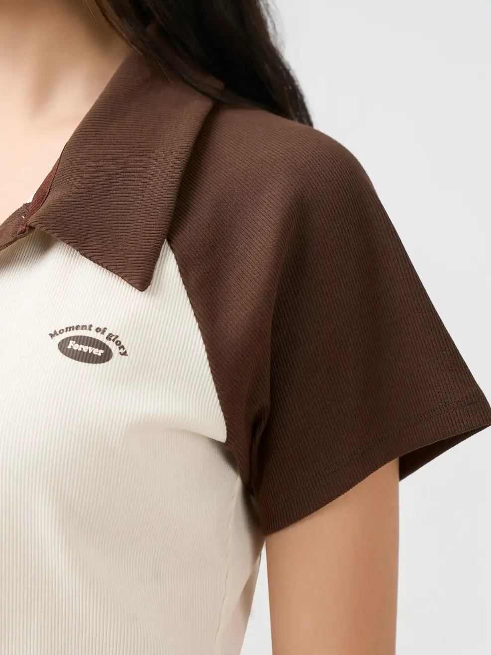 Áo Polo Nữ Slimfit Tay Raglan - NÂU 147  - L
