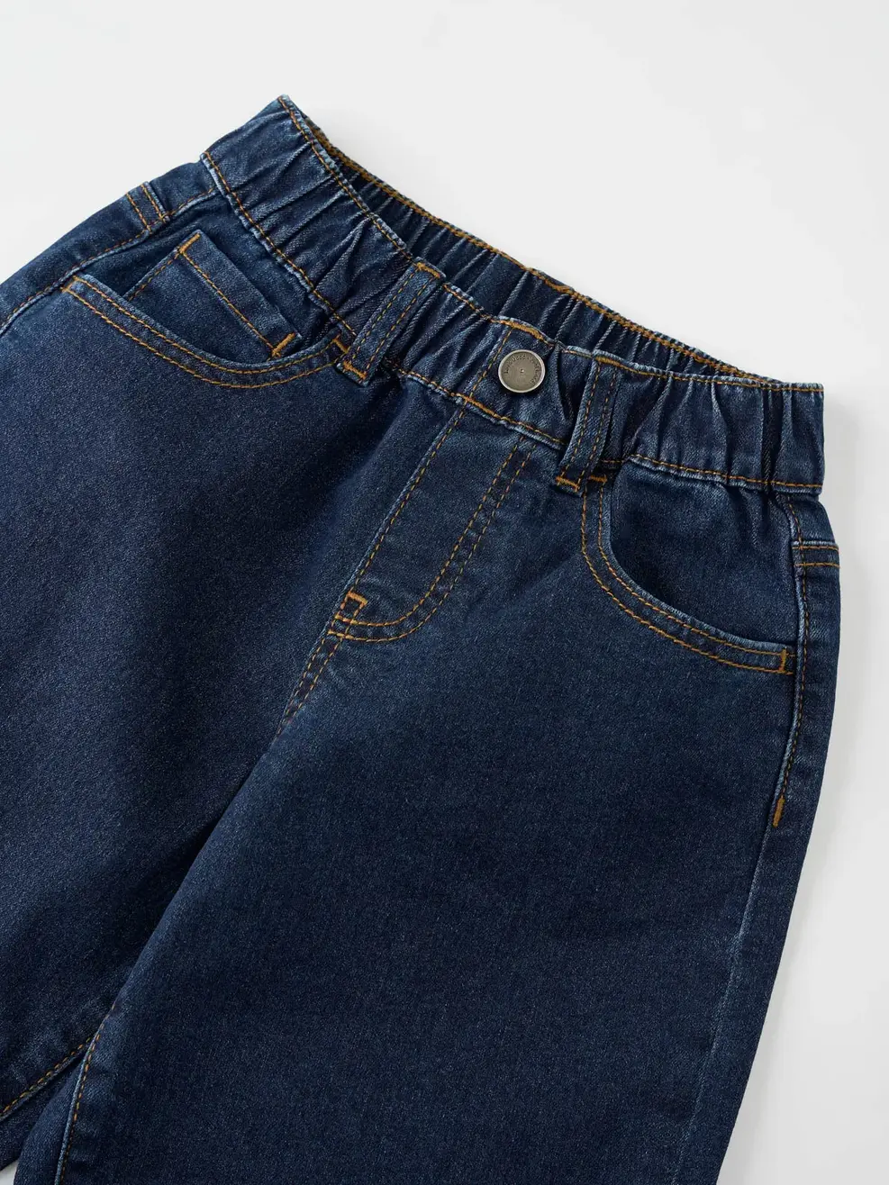 Quần Jeans Baggy Cạp Chun - Màu chàm 001 - 110