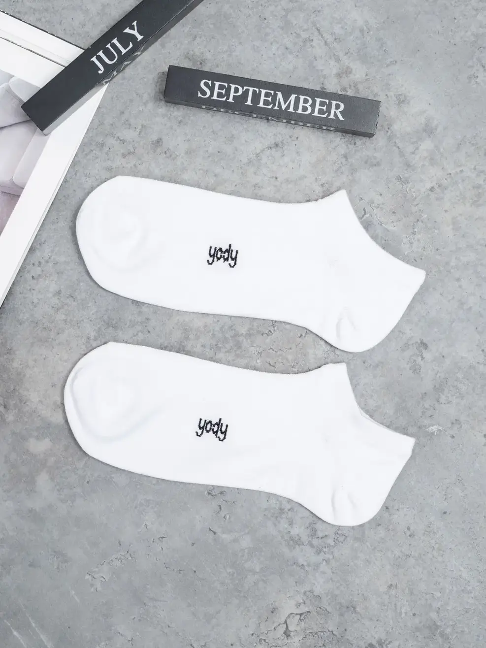 Combo 2 tất nam cổ lửng lưới thân trên - Trắng