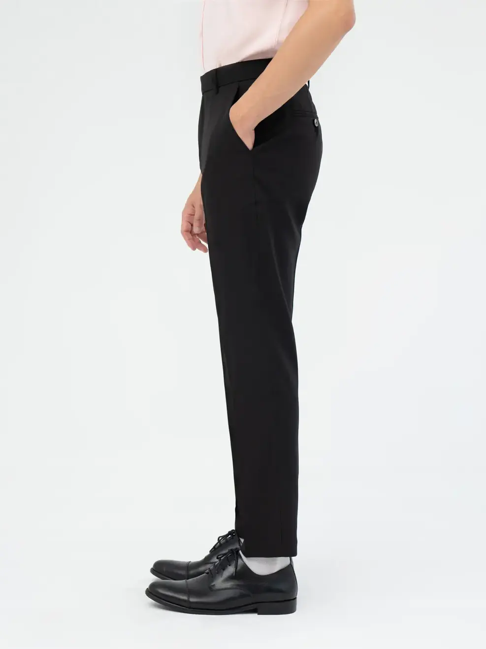 Quần Âu Nam Slim Nano Thêu Yody - Đen - 29