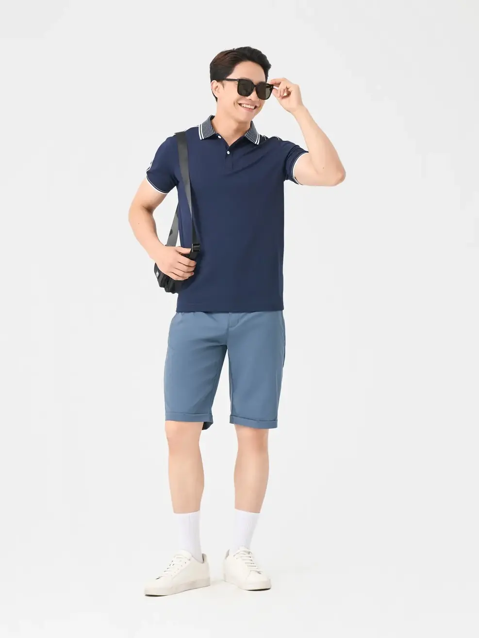 Quần Short Nam Túi Chéo - Xanh nhạt - 29