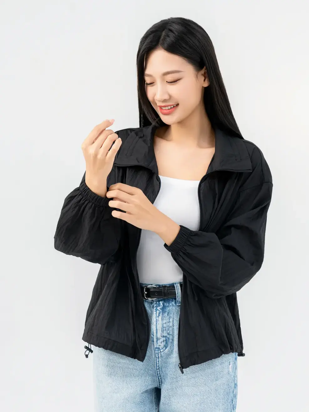 Áo Khoác Thể Thao Nữ Siêu Nhẹ - Đen - M