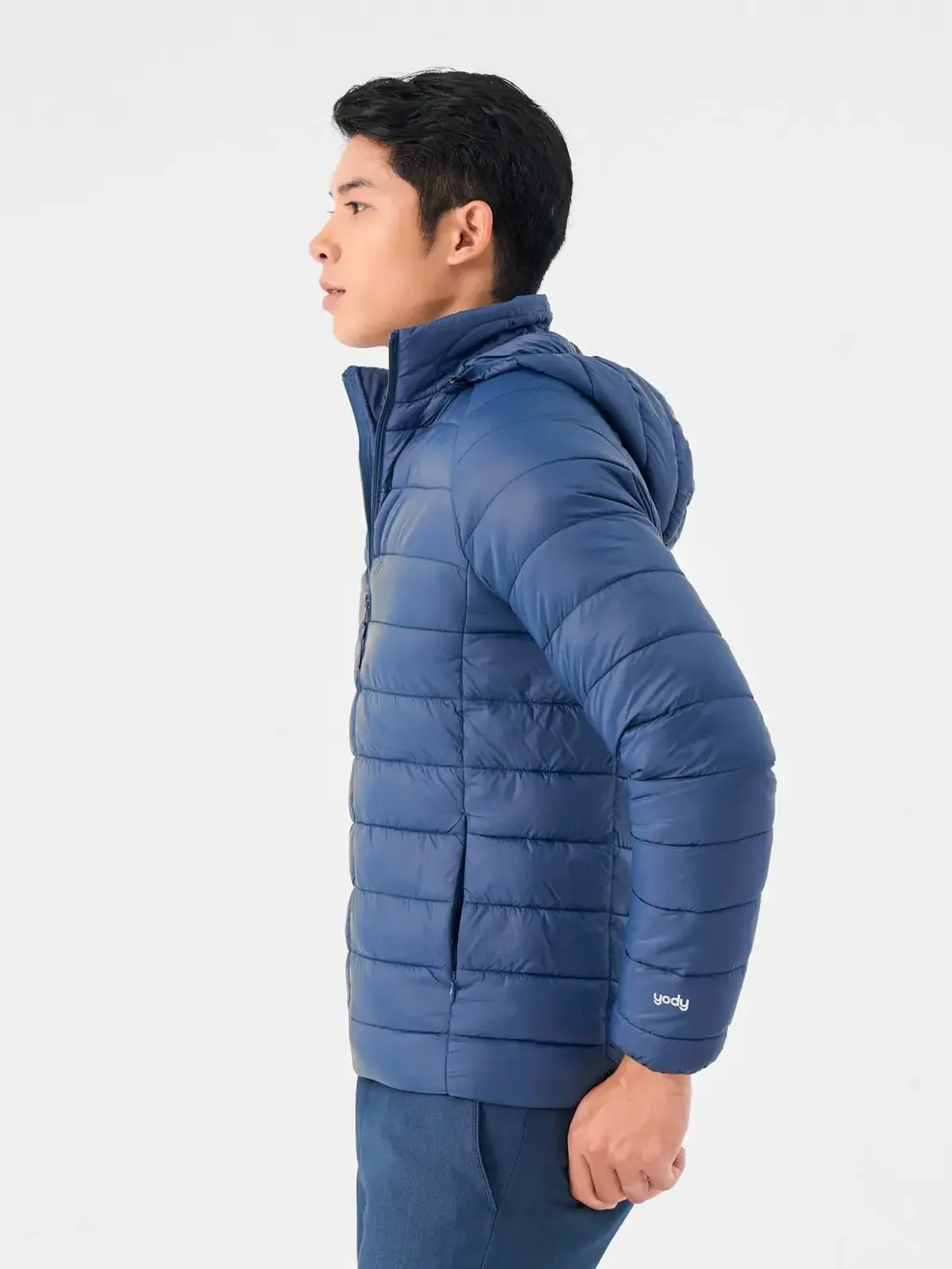 Áo Phao Nam 3S Siêu Nhẹ Tay Raglan - Xanh than nhạt - L