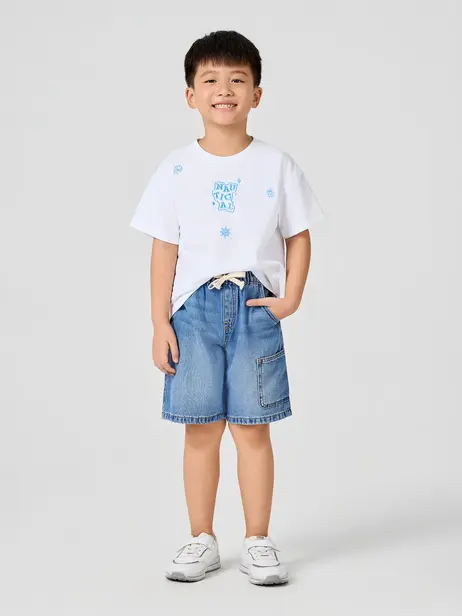 Quần Short Jeans Kid Cơ Bản