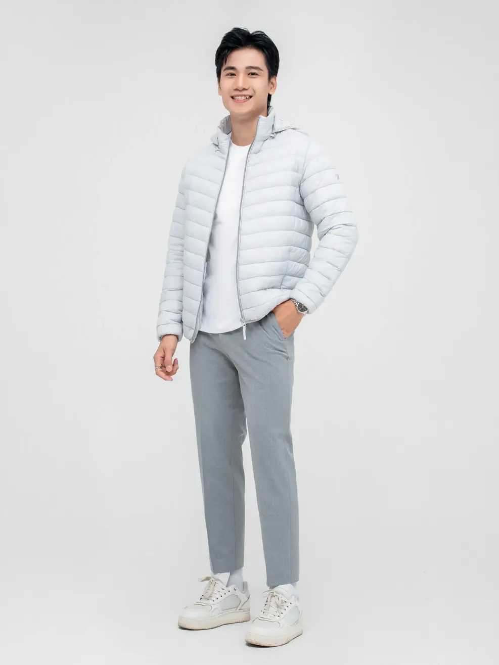 Áo Phao Nam Gia Đình 4S - Xám 001 - M