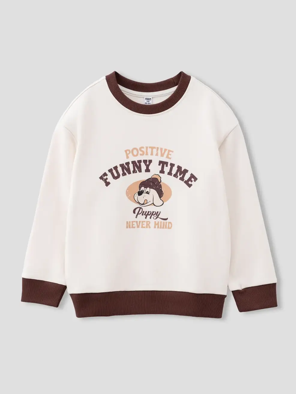 Áo Nỉ Cổ Tròn Funny Time - Nâu 121 - 104