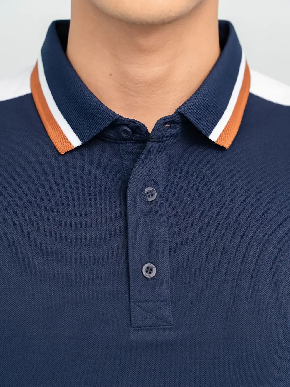 Polo Nam Cafe Phối Vai - Navy - M