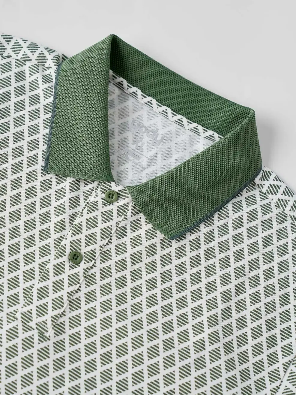 Áo Polo Nam Slim Họa Tiết In Tràn - Hoạ Tiết Xanh Lá 064 - S