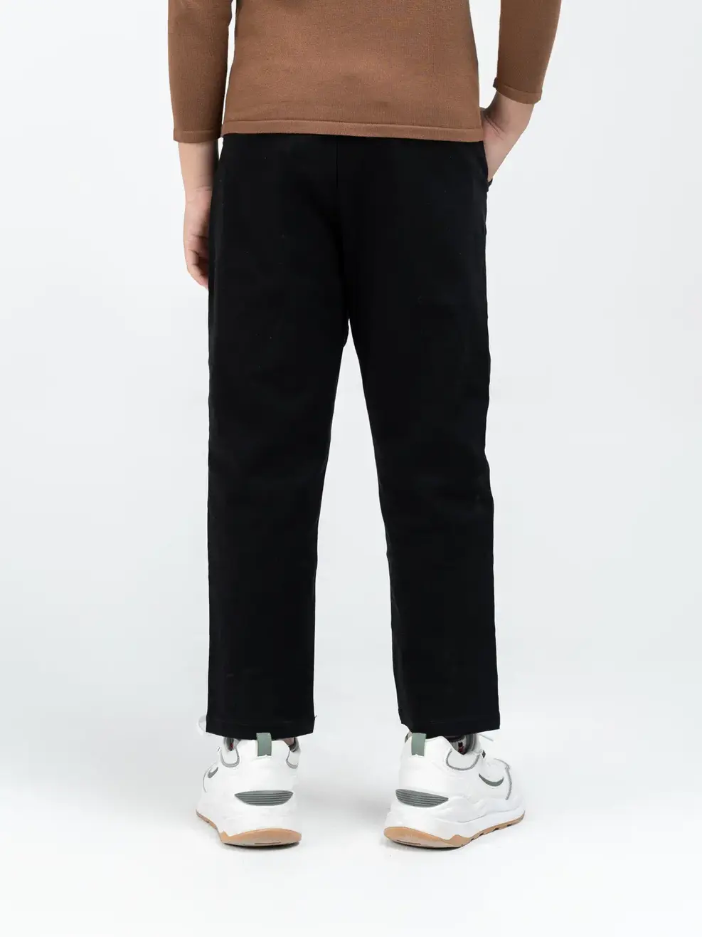 Quần Khaki trẻ em cạp chun túi cơi - Đen