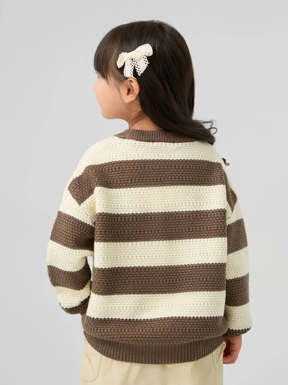 Áo Len Bé Trai Dệt Tổ Ong - NÂU 133 - 122