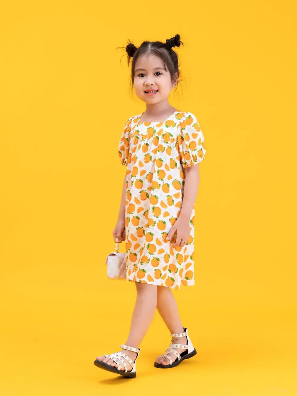 Váy kid nữ hoạ tiết - Trắng - 2